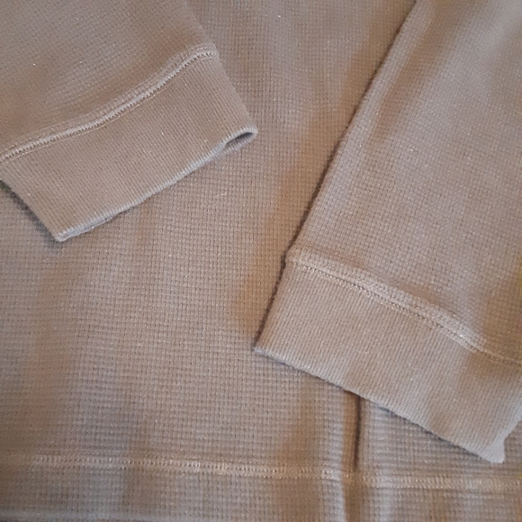 EDDIE BAUER THERMAL WAFFLE KNIT HENLEY in BLACK, MENS SIZE 2XL. - Picture 8 of 11